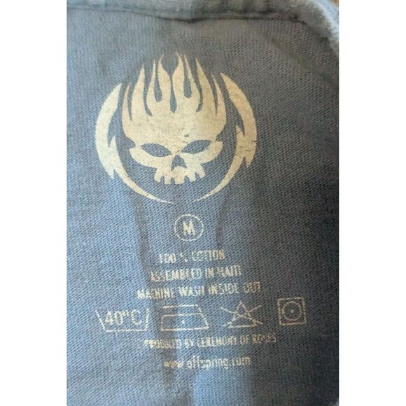 The Offspring "Smash" Album Art T-shirt Medium Blue Skeleton Band Tee - Picture 2 of 4